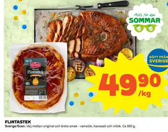 Coop Flintastek 1kg erbjuda