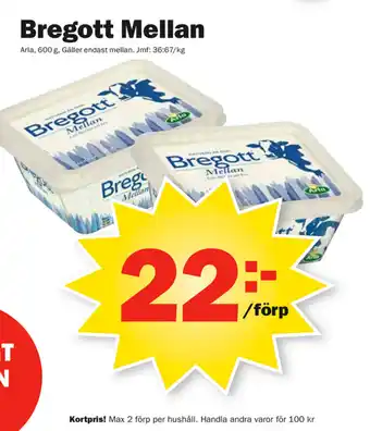 Pekås Bregott Mellan 600g erbjuda