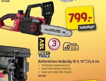 Jula Batteridriven kedjesåg 18 V, 10" /25,4 cm erbjuda