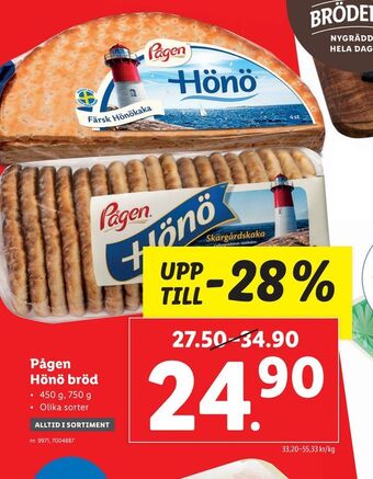 Lidl Pågen Hönö bröd erbjuda