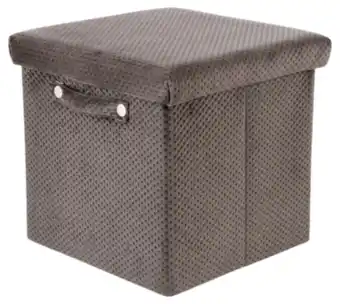 Clas Ohlson Sittpuff med förvaring, sammet erbjuda