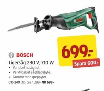 Jula Tigersåg 230 v, 710 w erbjuda