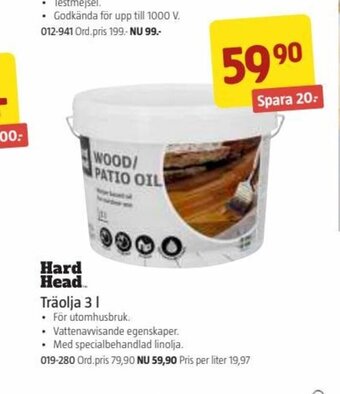 Jula Träolja, 3 L erbjuda