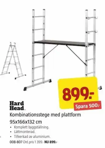 Kombinationsstege med plattform 95x166x132 cm