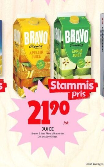 ICA Kvantum Bravo juice erbjuda