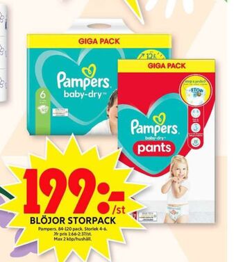 ICA Maxi Baby dry blöjor erbjuda