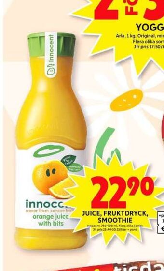ICA Maxi Innocent juice erbjuda