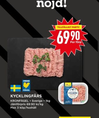 Willys Kronfågel kycklingfärs erbjuda