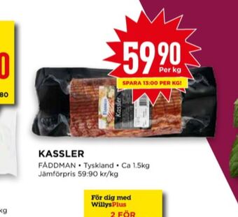 Willys Fåddman kassler erbjuda