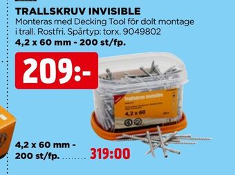 Jem&Fix Trallskruv invisible erbjuda