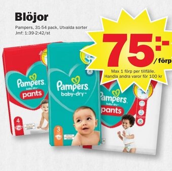 Pekås Pampers Blöjor erbjuda