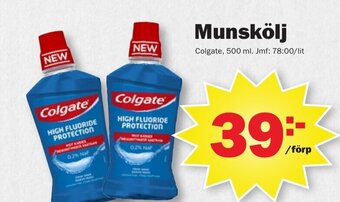 Pekås Colgate Munskölj erbjuda