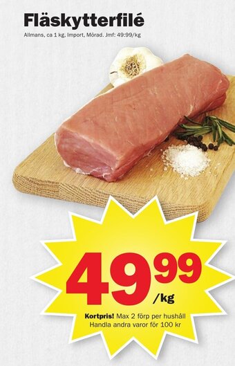 Pekås Flåskytterfilé erbjuda