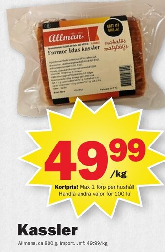 Pekås Kassler erbjuda