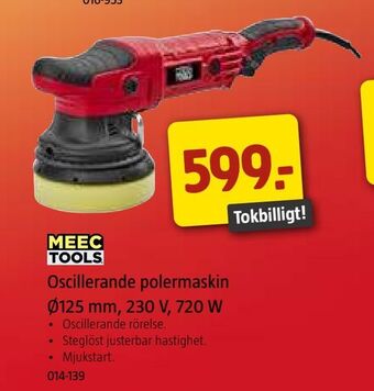 Jula Oscillerande polermaskin Ø125 mm, 230 V, 720 W erbjuda