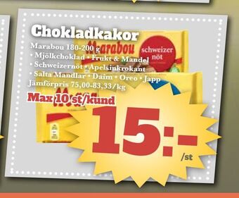 Bonum Matmarknad Chokladkakor erbjuda