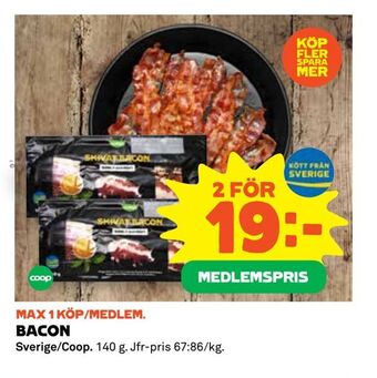 Coop Extra Bacon erbjuda