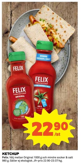 Coop Extra Ketchup erbjuda