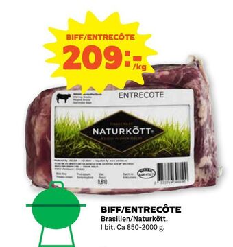 Coop Forum Biff/entrecôte erbjuda