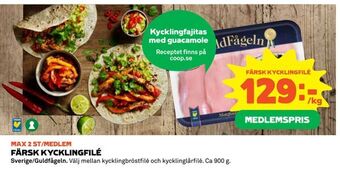 Coop Konsum Färsk kycklingfilé erbjuda