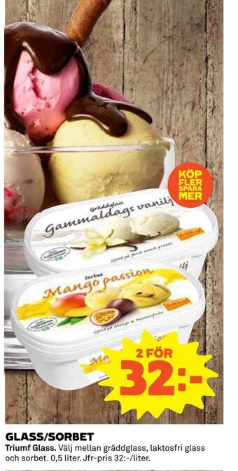 Coop Daglivs Glass/sorbet erbjuda