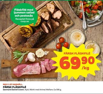 Coop Daglivs Färsk fläskfilé erbjuda
