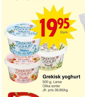 Matöppet Grekisk yoghurt erbjuda