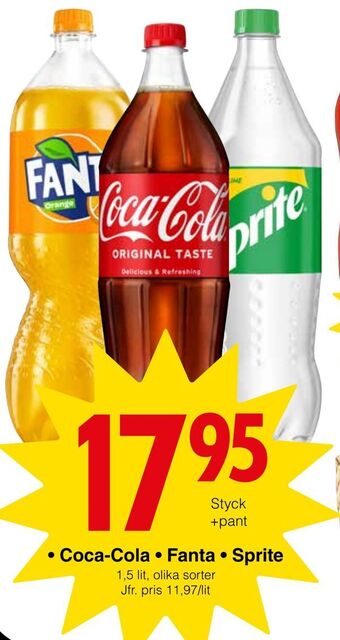 Matöppet Coca-Cola • Fanta • Sprite erbjuda