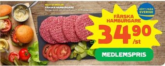 Stora Coop Färska hamburgare erbjuda