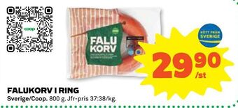 Stora Coop Falukorv i ring erbjuda