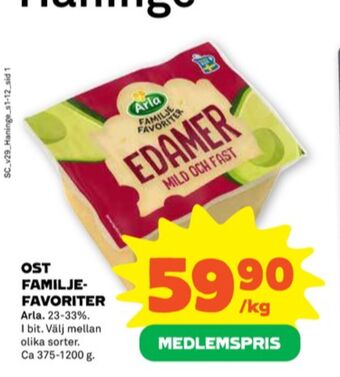 Stora Coop Arla edamer erbjuda