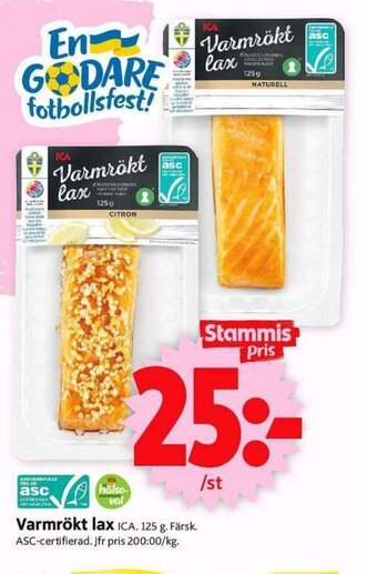 ICA Supermarket Varmrökt lax erbjuda