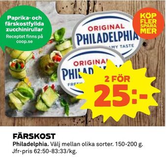 Coop Daglivs Färskost erbjuda