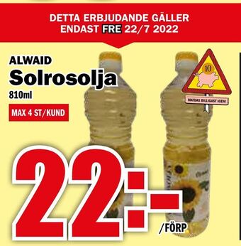 Matdax Solrosolja erbjuda