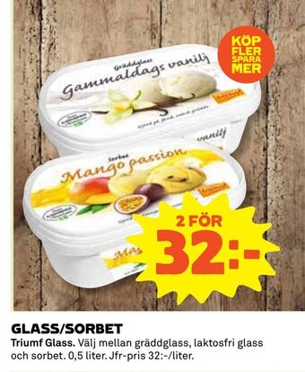 Coop Glass/sorbet erbjuda