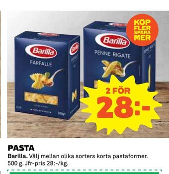 Coop Pasta erbjuda