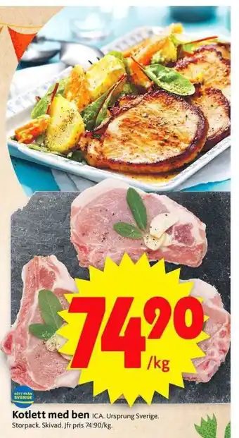 ICA Supermarket Kotlett med ben erbjuda