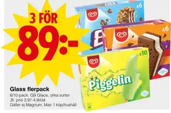 Gb piggelin glasspinnar