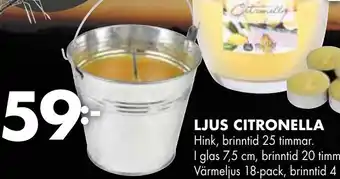 ÖoB Ljus Citronella erbjuda