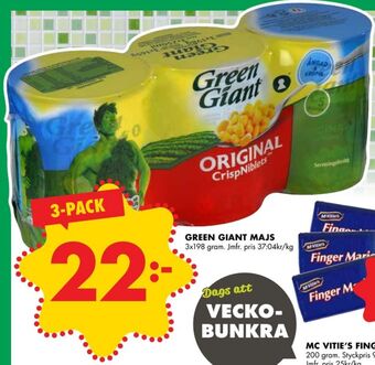 ÖoB Green giant majs erbjuda