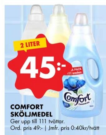 ÖoB Comfort sköljmedel erbjuda