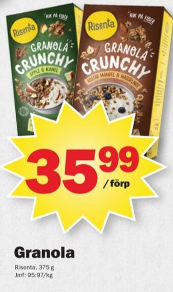 Pekås Risenta granola erbjuda
