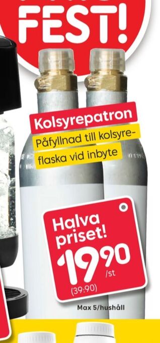 Rusta kolsyrepatron erbjuda