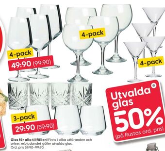 Rusta Nofo glas erbjuda