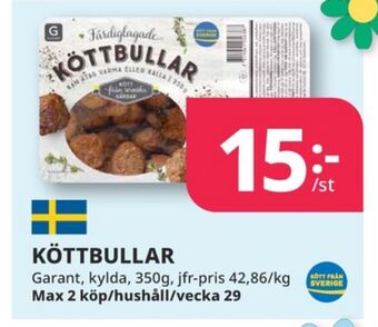 Tempo Garant köttbullar erbjuda