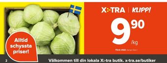Coop Extra Coop vitkål erbjuda