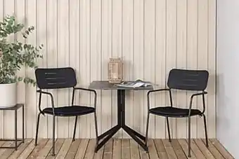 Wester caféset 70 cm svart + 2 nowo stolar