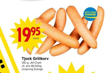 Matöppet Tjock Grillkorv erbjuda