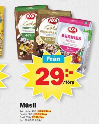 Pekås Müsli erbjuda