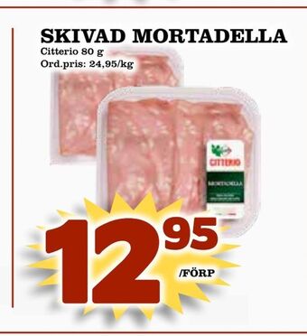 Supergrossen Skivad mortadella erbjuda